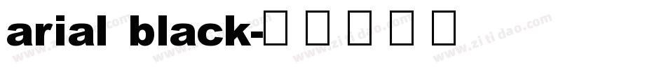 arial black字体转换